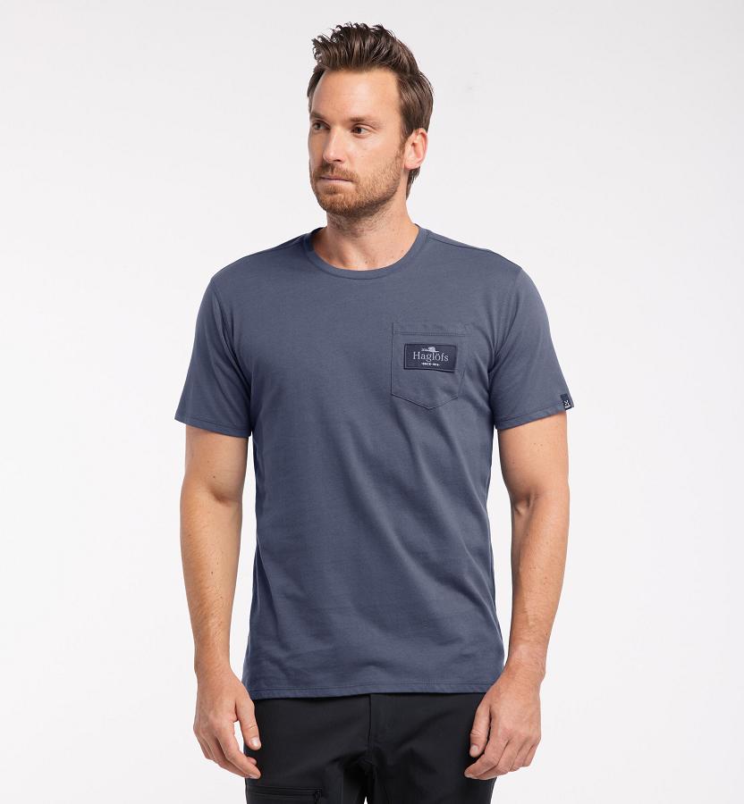 Haglöfs Mens Mirth T-Shirt Blue New Zealand 65127DHGK